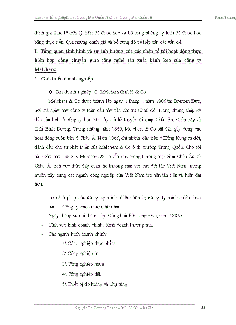 image for page Hoàn thiện quy trình thực hiện hợp đồng chuyển giao công nghệ sản xuất bánh kẹo của công ty Melchers Đức tới các doanh nghiệp sản xuất bánh kẹo Việt Nam.