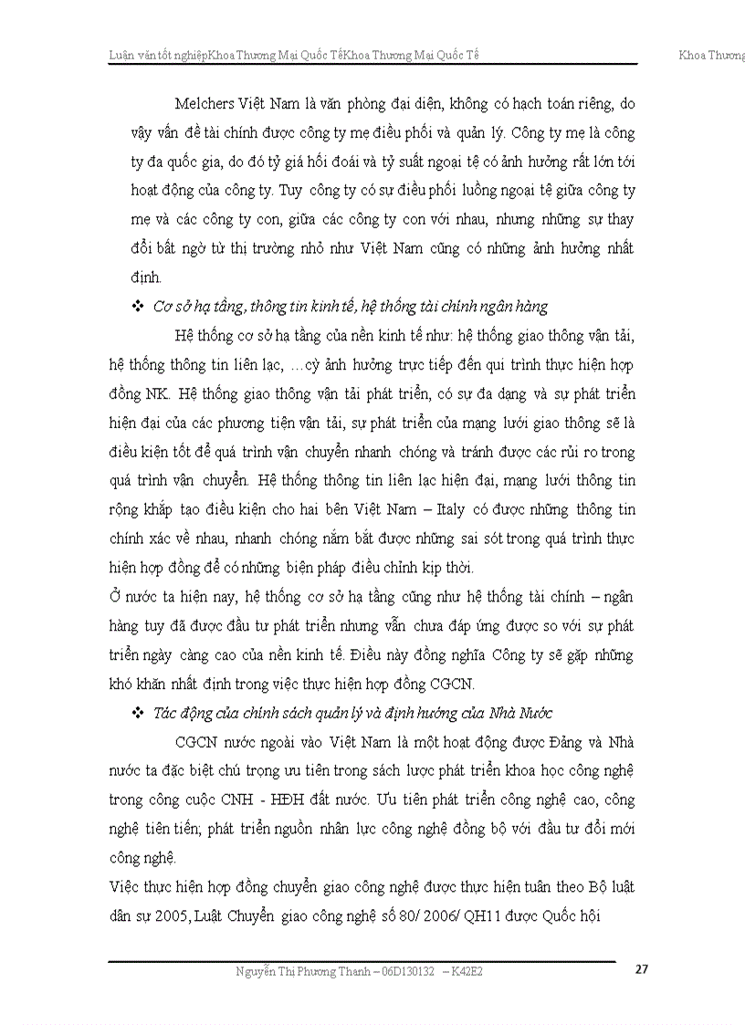 image for page Hoàn thiện quy trình thực hiện hợp đồng chuyển giao công nghệ sản xuất bánh kẹo của công ty Melchers Đức tới các doanh nghiệp sản xuất bánh kẹo Việt Nam.