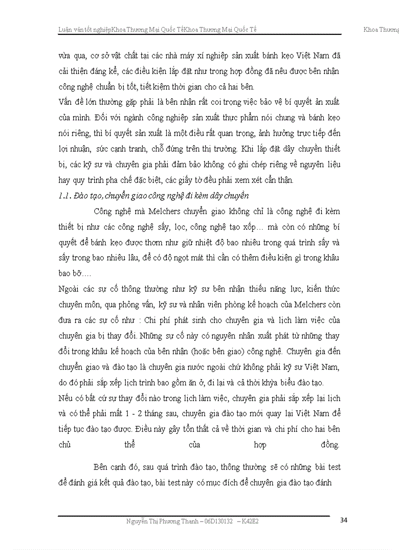 image for page Hoàn thiện quy trình thực hiện hợp đồng chuyển giao công nghệ sản xuất bánh kẹo của công ty Melchers Đức tới các doanh nghiệp sản xuất bánh kẹo Việt Nam.