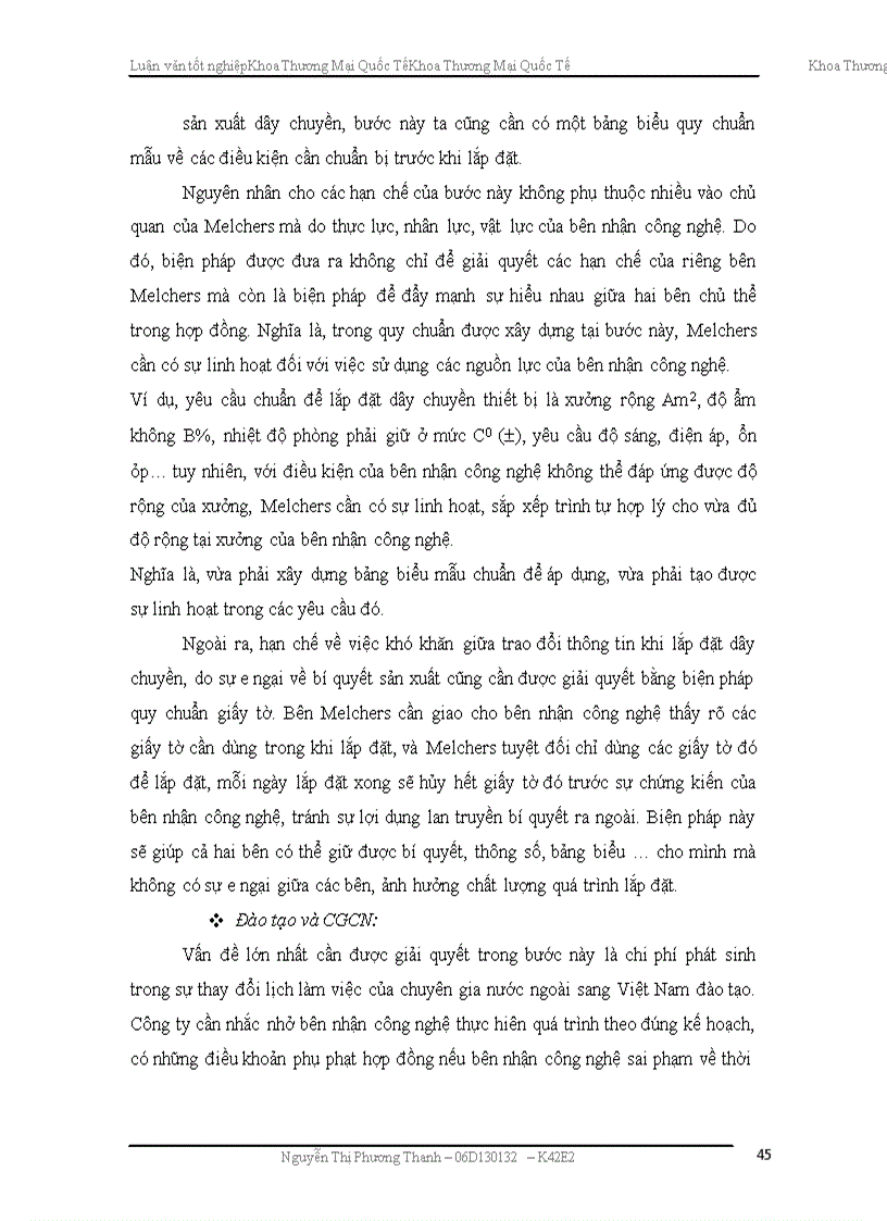 image for page Hoàn thiện quy trình thực hiện hợp đồng chuyển giao công nghệ sản xuất bánh kẹo của công ty Melchers Đức tới các doanh nghiệp sản xuất bánh kẹo Việt Nam.