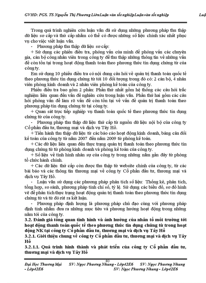 image for page Quản trị thanh toán quốc tế theo phương thức tín dụng chứng từ trong hoạt động nhập khẩu tại Công ty Cổ phần đầu tư, thương mại và dịch vụ Tây Hồ