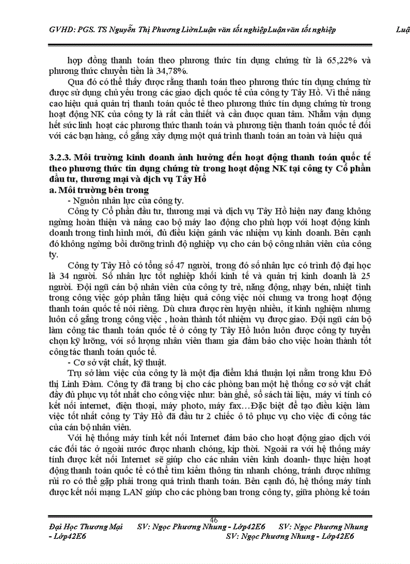 image for page Quản trị thanh toán quốc tế theo phương thức tín dụng chứng từ trong hoạt động nhập khẩu tại Công ty Cổ phần đầu tư, thương mại và dịch vụ Tây Hồ