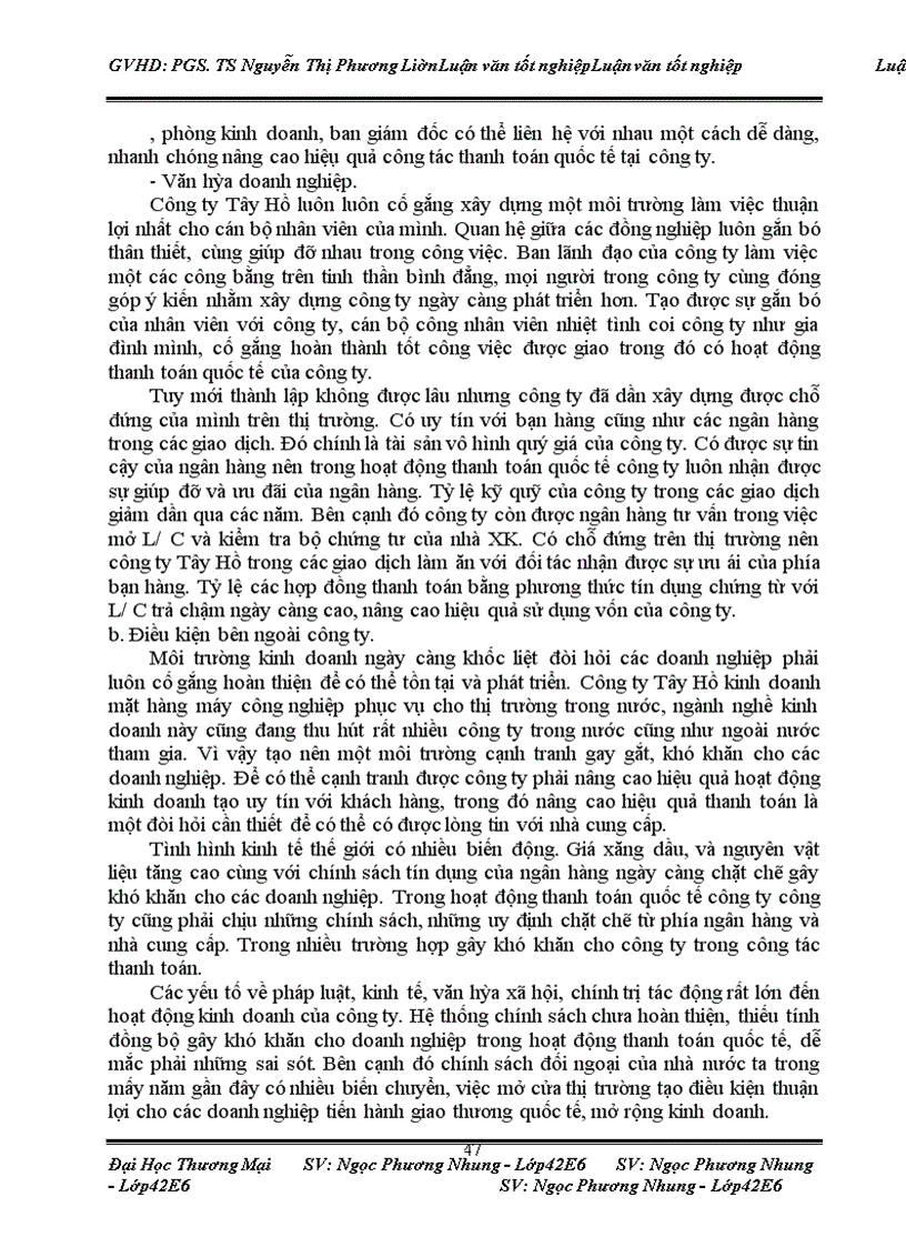 image for page Quản trị thanh toán quốc tế theo phương thức tín dụng chứng từ trong hoạt động nhập khẩu tại Công ty Cổ phần đầu tư, thương mại và dịch vụ Tây Hồ