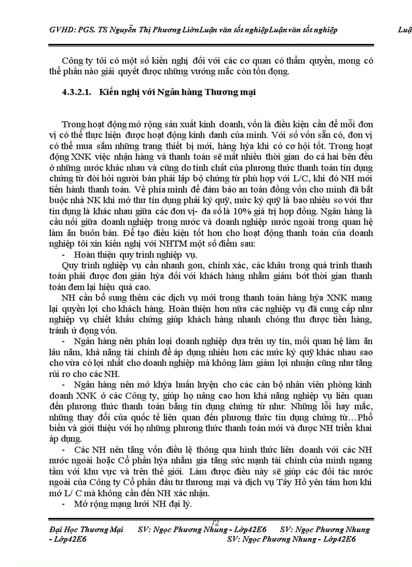 image for page Quản trị thanh toán quốc tế theo phương thức tín dụng chứng từ trong hoạt động nhập khẩu tại Công ty Cổ phần đầu tư, thương mại và dịch vụ Tây Hồ