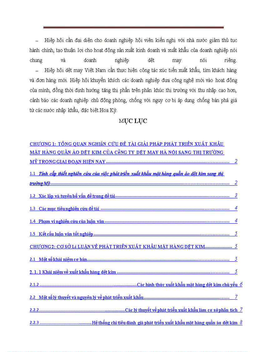 image for page Giải pháp phát triển xuất khẩu mặt hàng quần áo dệt kim sang thị trường mỹ của tổng công ty cổ phần dệt may hà nội trong giai đoạn hiện nay