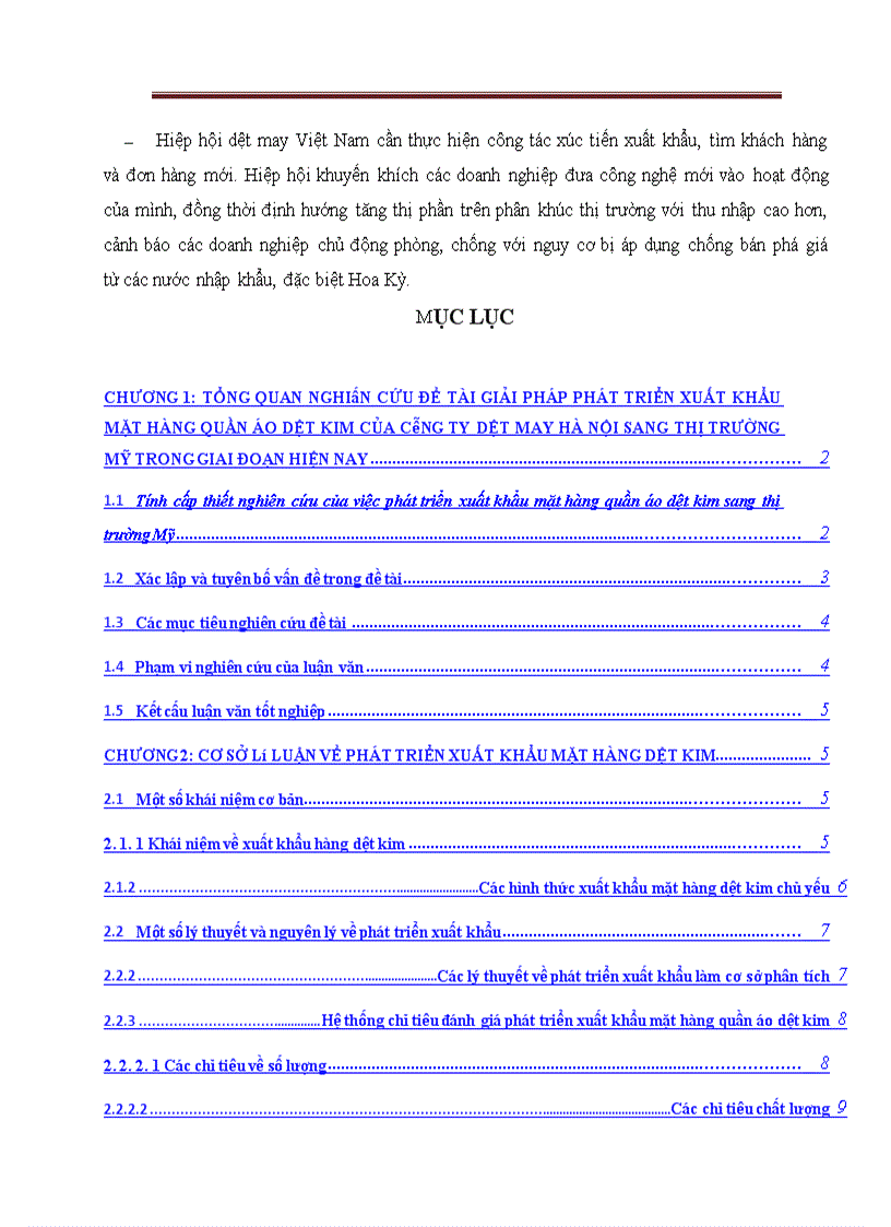 image for page Giải pháp phát triển xuất khẩu mặt hàng quần áo dệt kim sang thị trường mỹ của tổng công ty cổ phần dệt may hà nội trong giai đoạn hiện nay