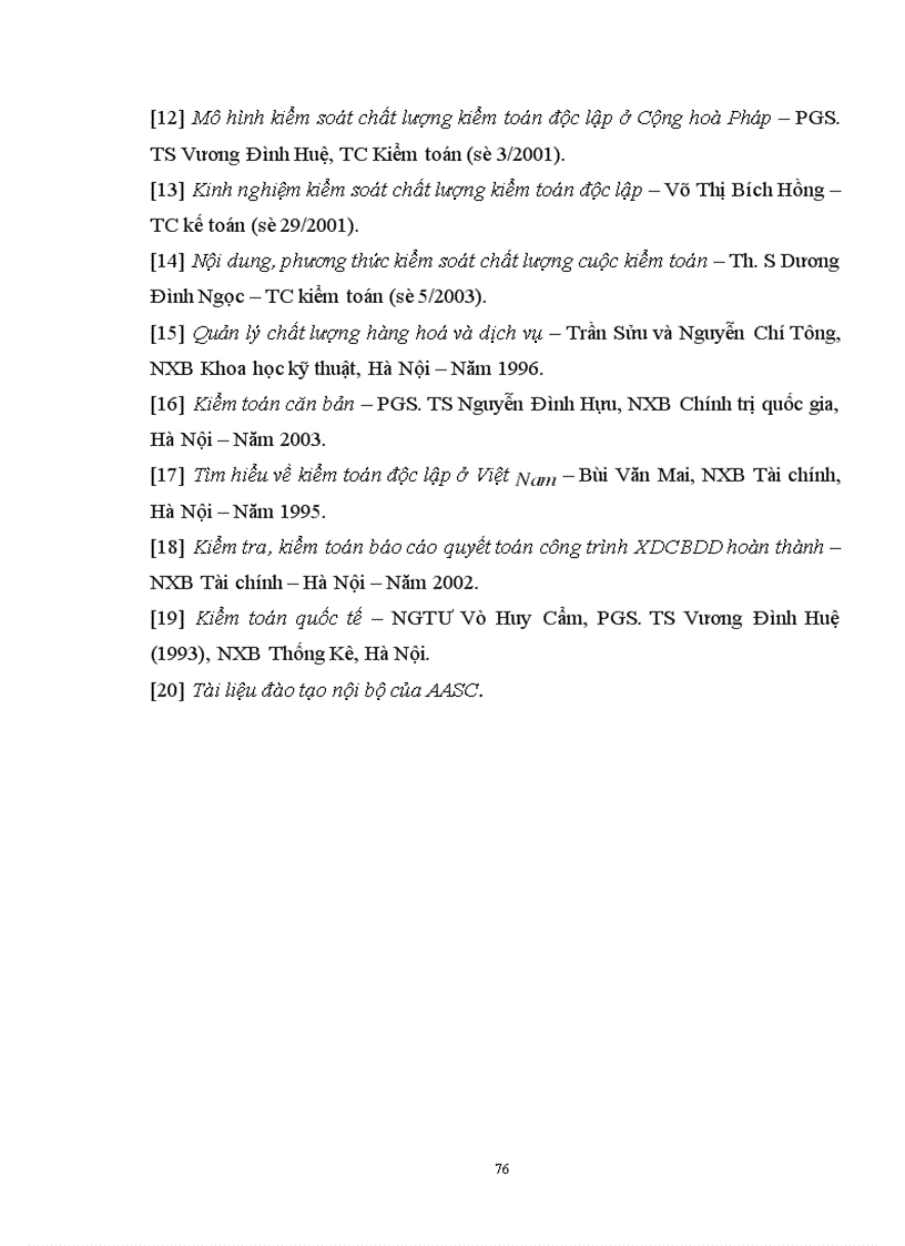 image for page Hoàn thiện công tác tổ chức và xây dựng hệ thống kiểm soát chất lượng hoạt động kiểm toán tại Công ty Dịch vụ Tư vấn Tài chính Kế toán và Kiểm toán