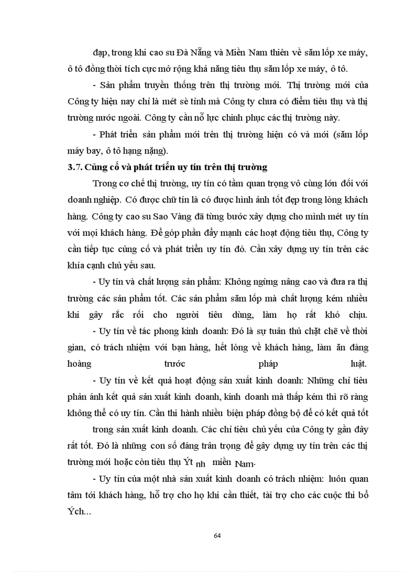 image for page Hoạt động tiêu thụ sản phẩm ở Công ty cao su Sao vàng - Thực trạng và giải pháp