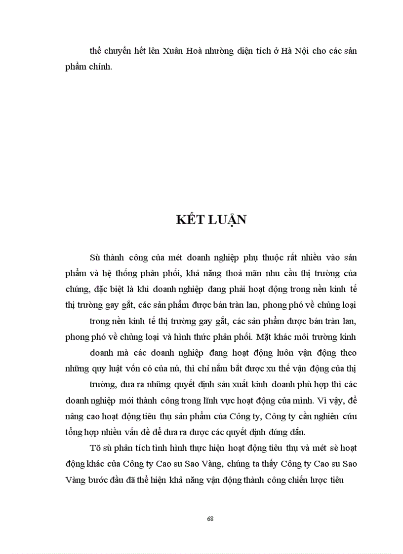 image for page Hoạt động tiêu thụ sản phẩm ở Công ty cao su Sao vàng - Thực trạng và giải pháp