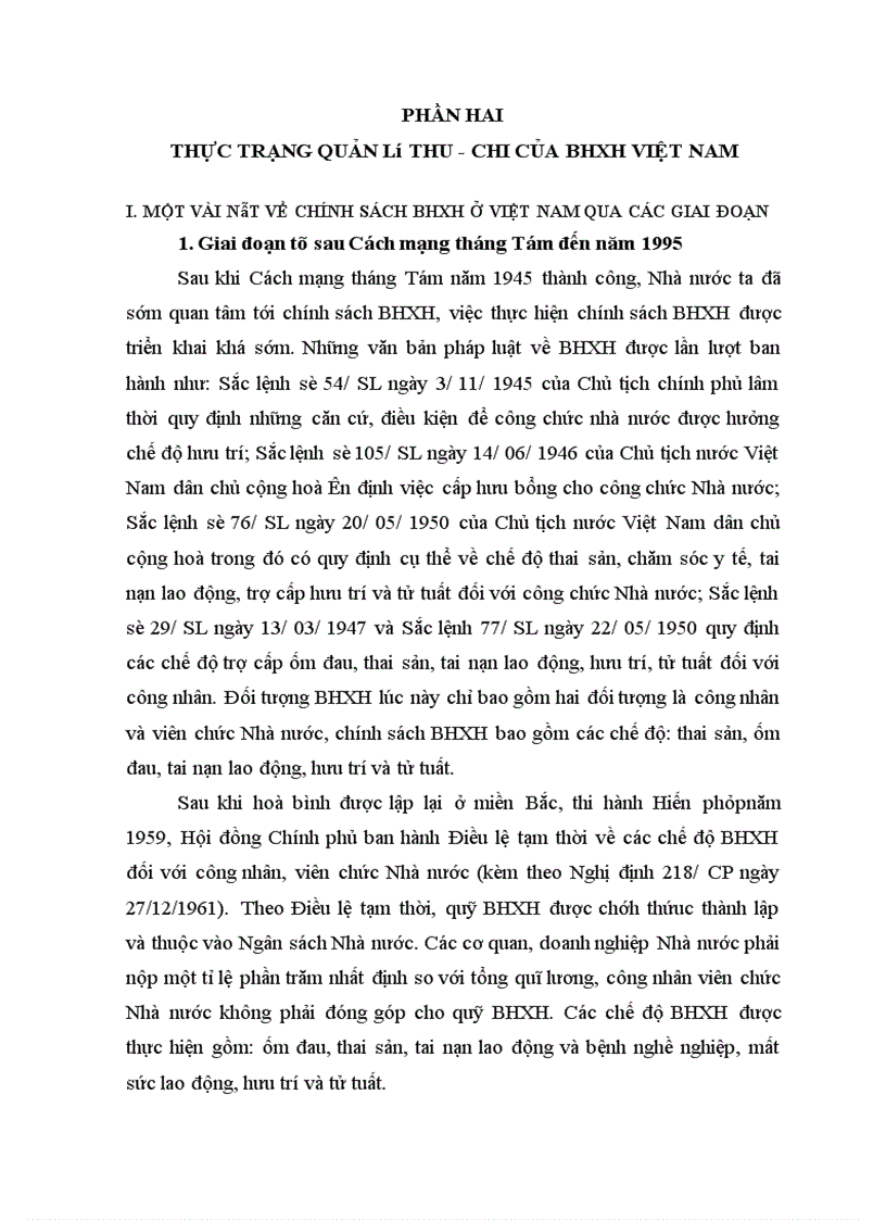 image for page Thực trạng quản lý thu - chi của BHXH Việt Nam