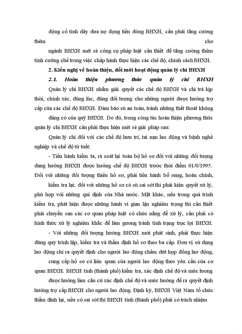 image for page Thực trạng quản lý thu - chi của BHXH Việt Nam