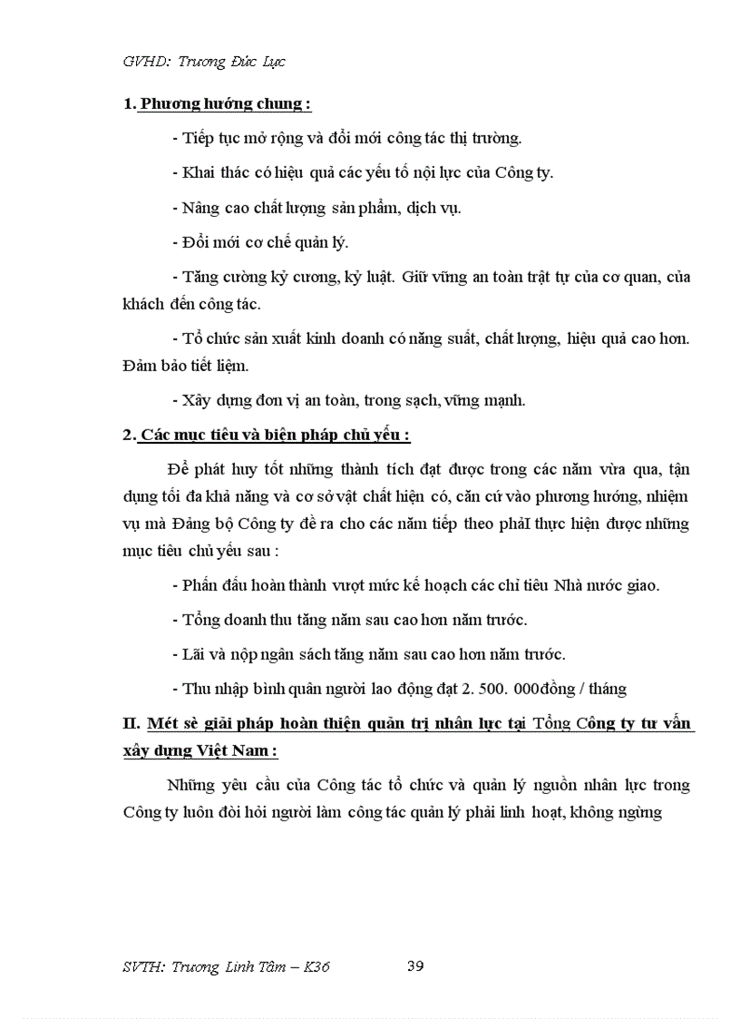 image for page Những vấn đề về tổ chức, quản lý và sử dụng nhân lực ở phạm vi vi mô, tức là Doanh nghiệp cụ thể, ở đây là Tổng công ty tư vấn xây dung Việt Nam