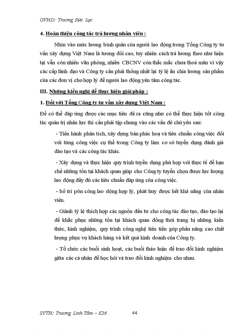 image for page Những vấn đề về tổ chức, quản lý và sử dụng nhân lực ở phạm vi vi mô, tức là Doanh nghiệp cụ thể, ở đây là Tổng công ty tư vấn xây dung Việt Nam