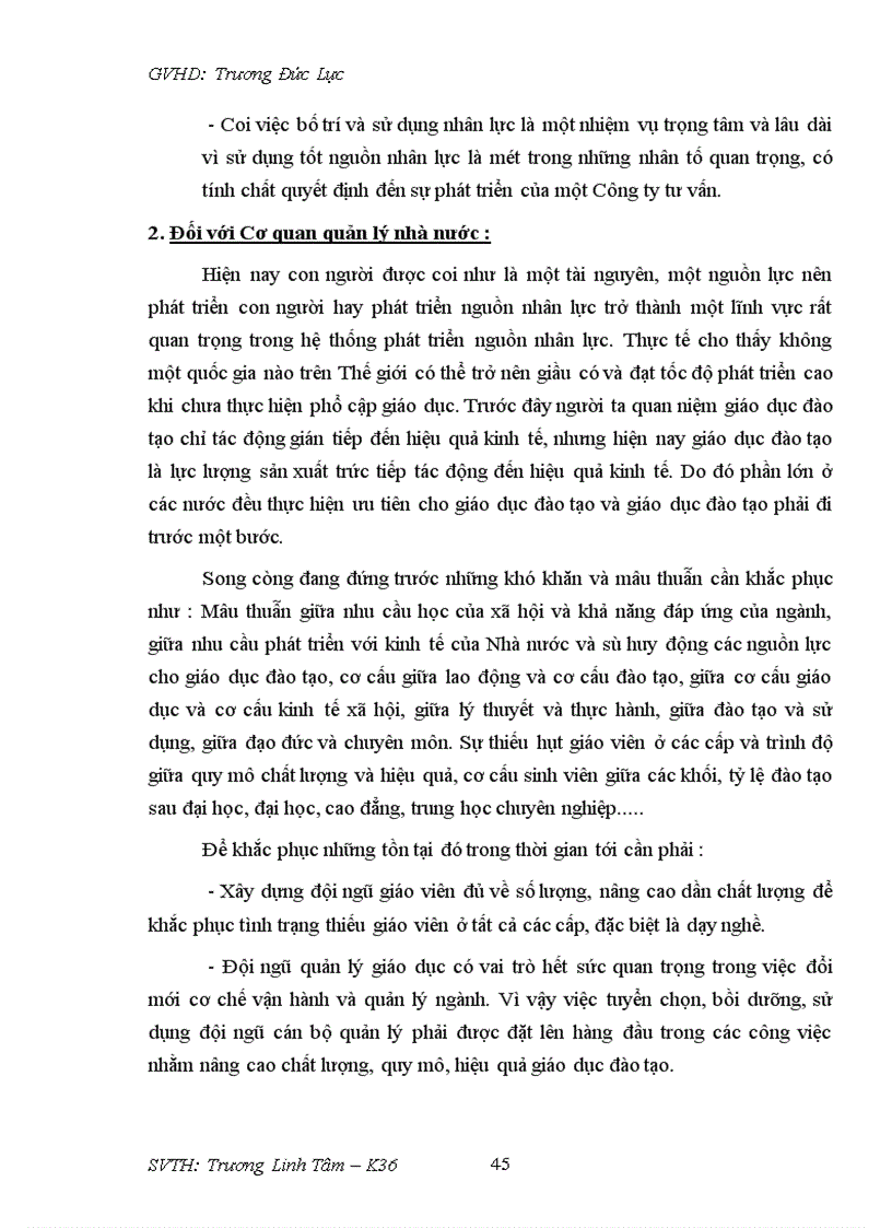 image for page Những vấn đề về tổ chức, quản lý và sử dụng nhân lực ở phạm vi vi mô, tức là Doanh nghiệp cụ thể, ở đây là Tổng công ty tư vấn xây dung Việt Nam