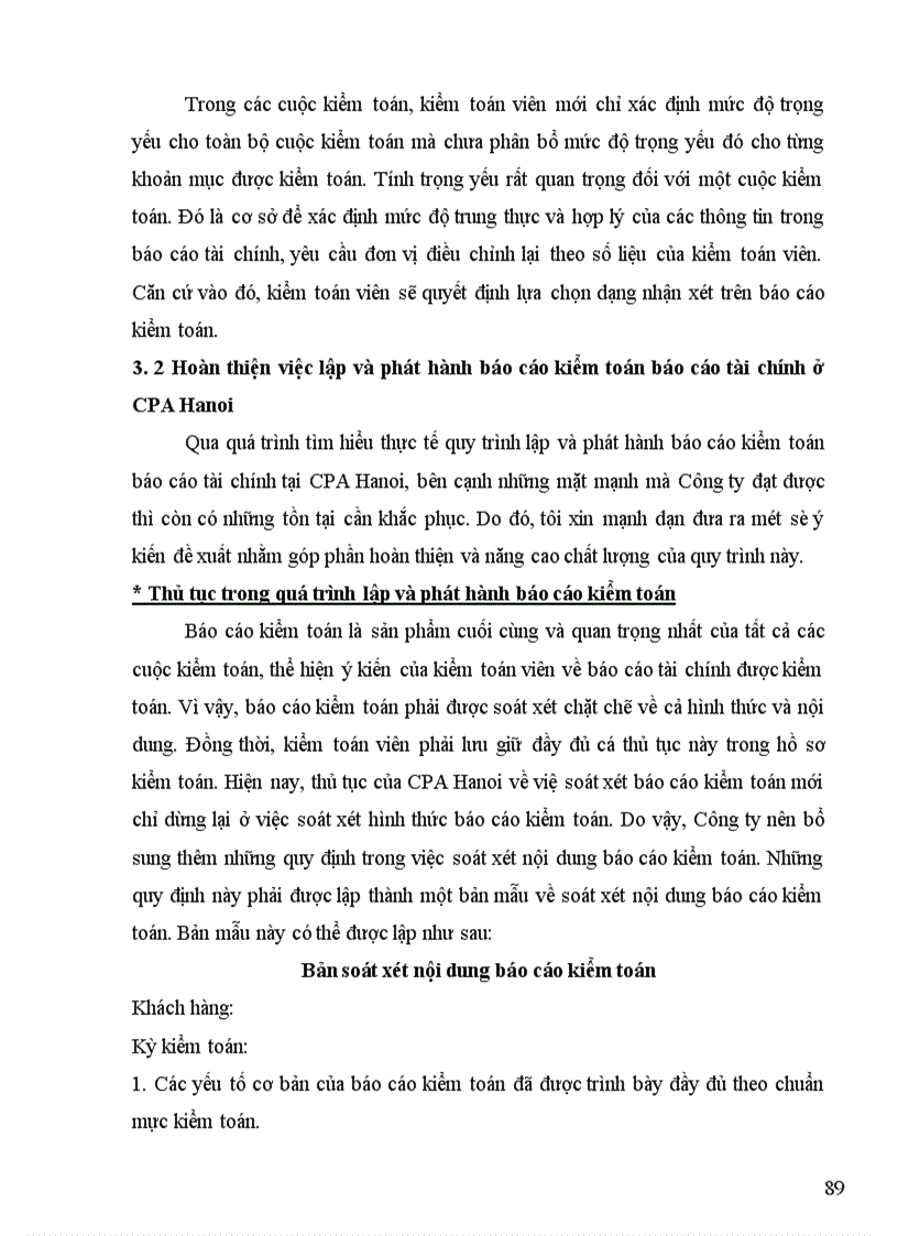 image for page Hoàn thiện quá trình lập và phát hành báo cáo kiểm toán báo cáo tài chính ở Công ty Kiểm toán và Kế toán Hà Nội- CPA Hanoi