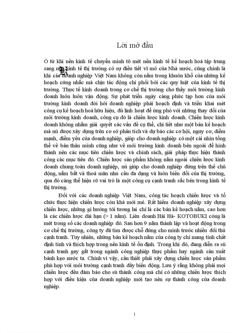 image for page Một số giải pháp nhằm hoạch định chiến lược sản phẩm ở công ty Hải Hà- KOTOGUKI