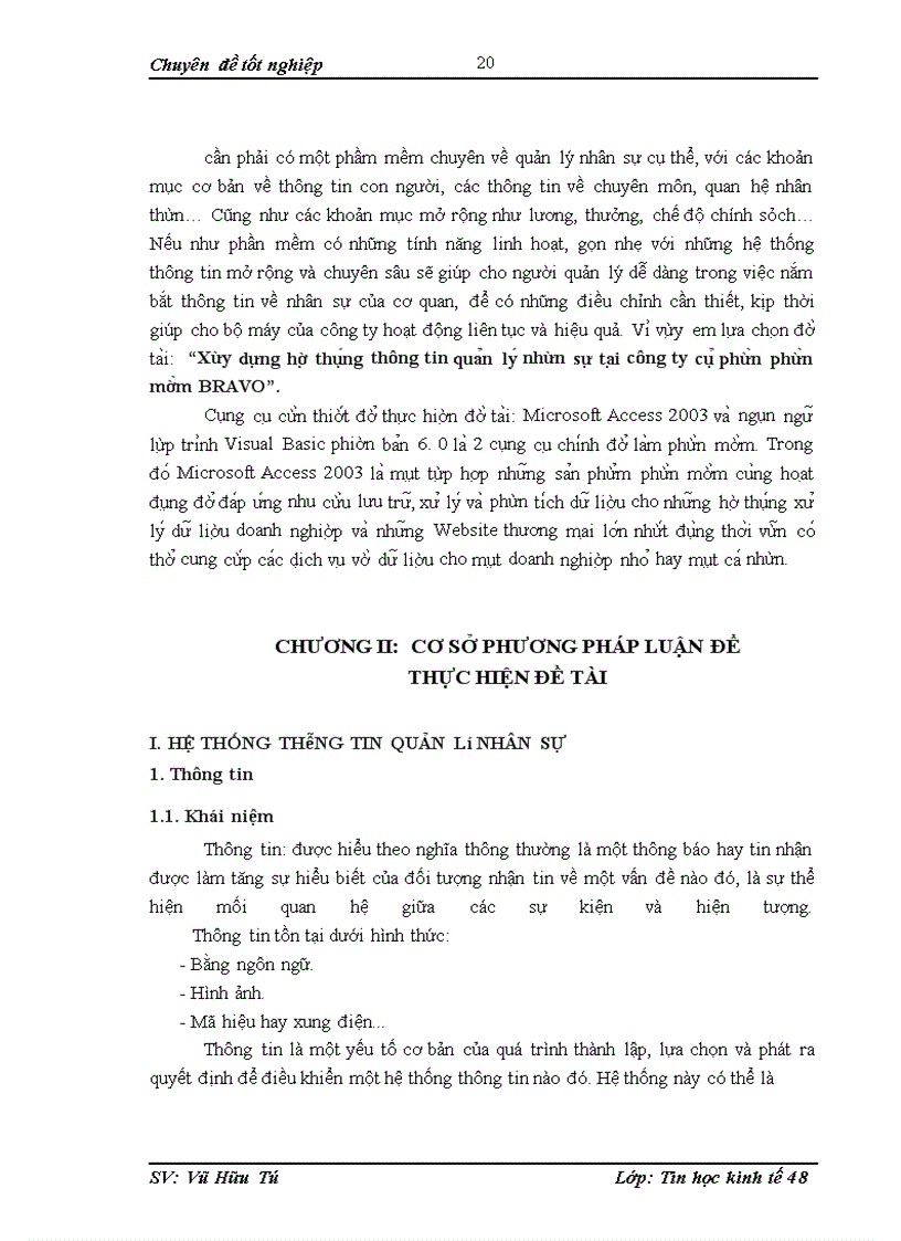 image for page Xây dựng hệ thống thông tin quản lý nhân sự tại công ty cổ phần phần mềm BRAVO