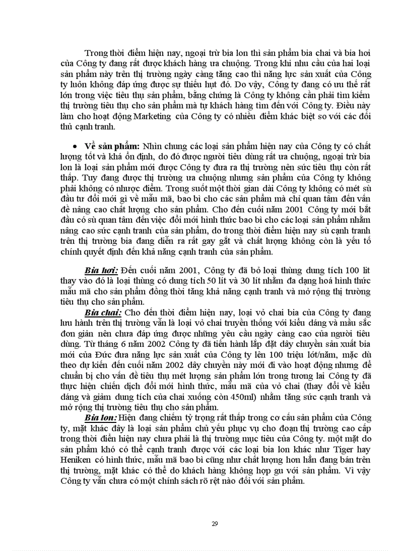 image for page Báo cáo thực tập tại Công Ty Bia Hà Nội.