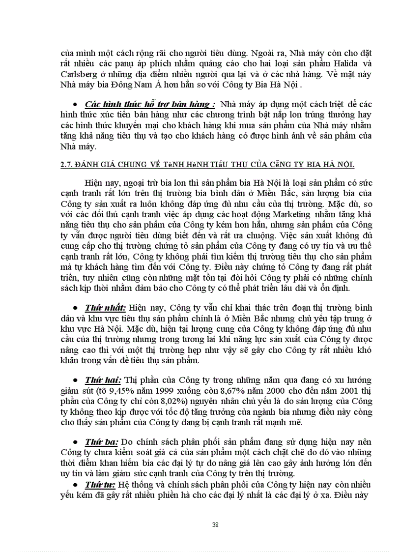 image for page Báo cáo thực tập tại Công Ty Bia Hà Nội.