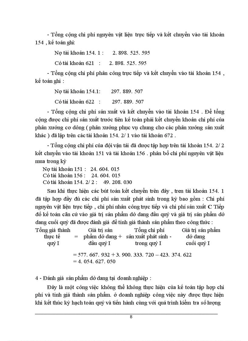 image for page Kế toán chi phí sản xuất và tính giá thành sản phẩm của công ty xe đạp Thống nhất