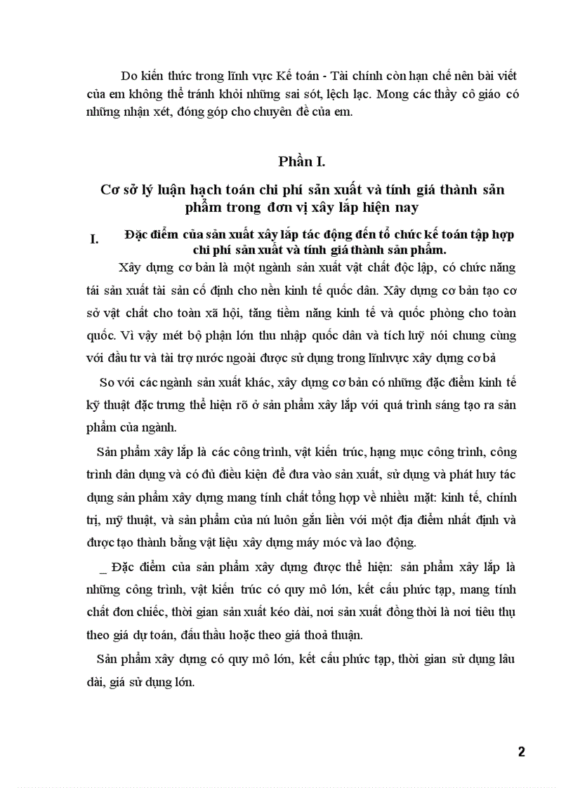 image for page Hạch toán chi phí sản xuất và tính giá thành sản phẩm trong đơn vị xây lắp hiện nay