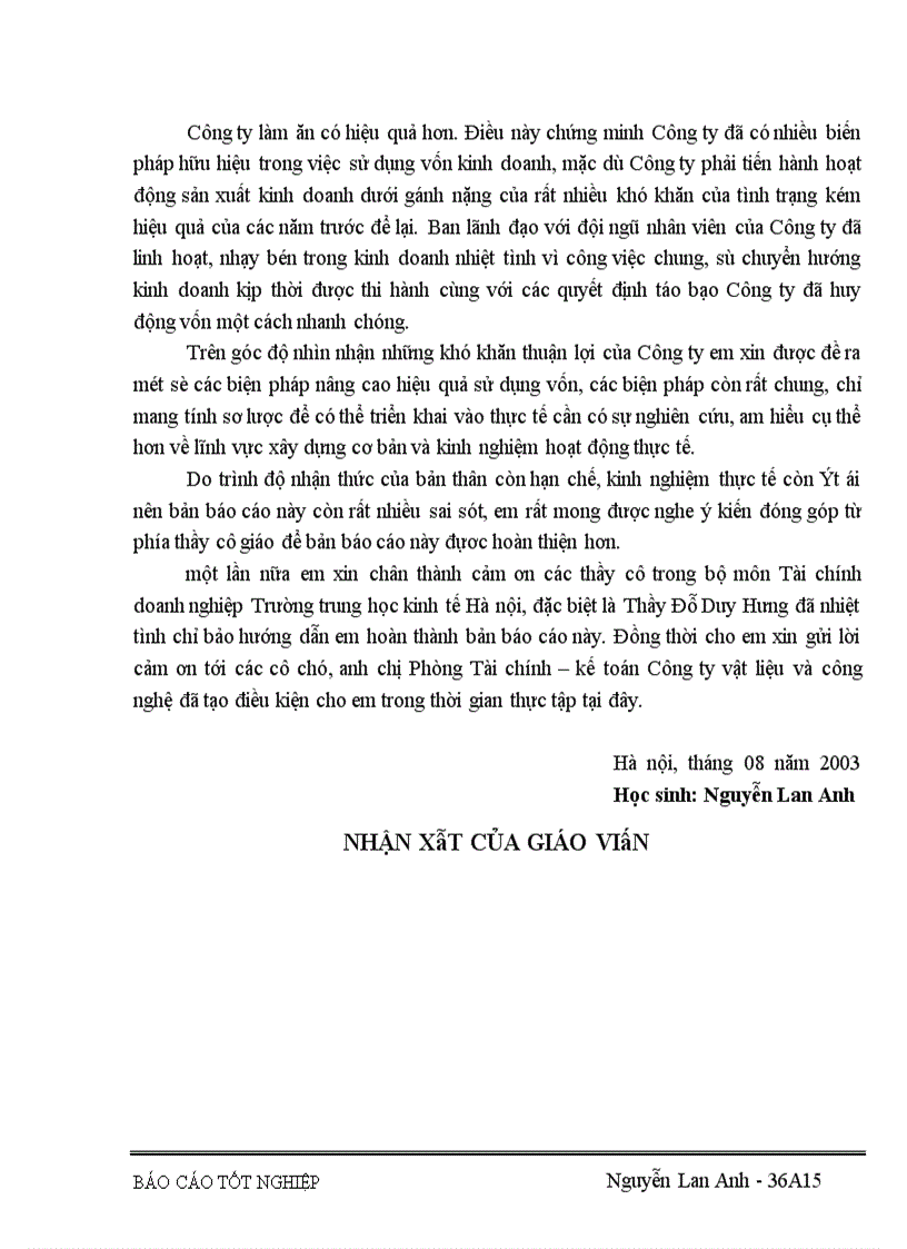 image for page Vốn kinh doanh và những biện pháp nâng cao hiệu quả sử dụng vốn kinh doanh ở Công ty vật liệu và công nghệ