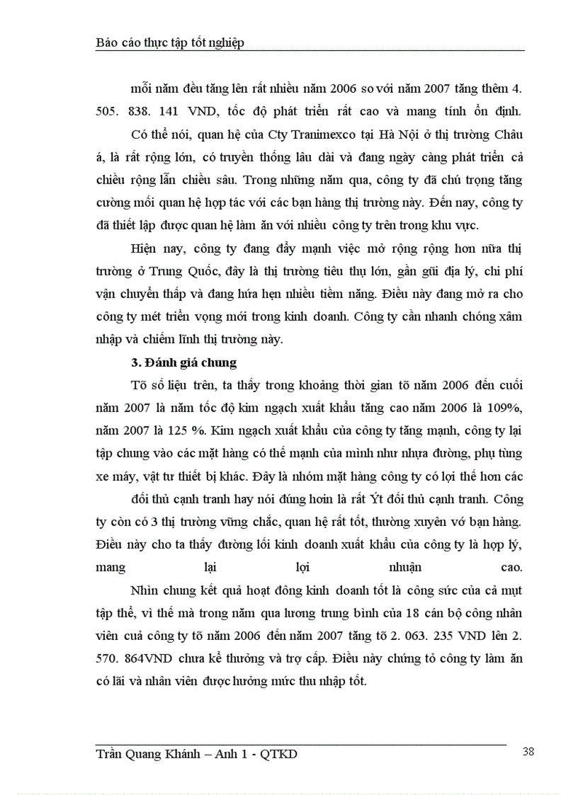 image for page Phân tích tình hình kinh doanh xuất khẩu của chi nhánh hà nội, thuộc ct cp xnk & xd công trình tranimexco