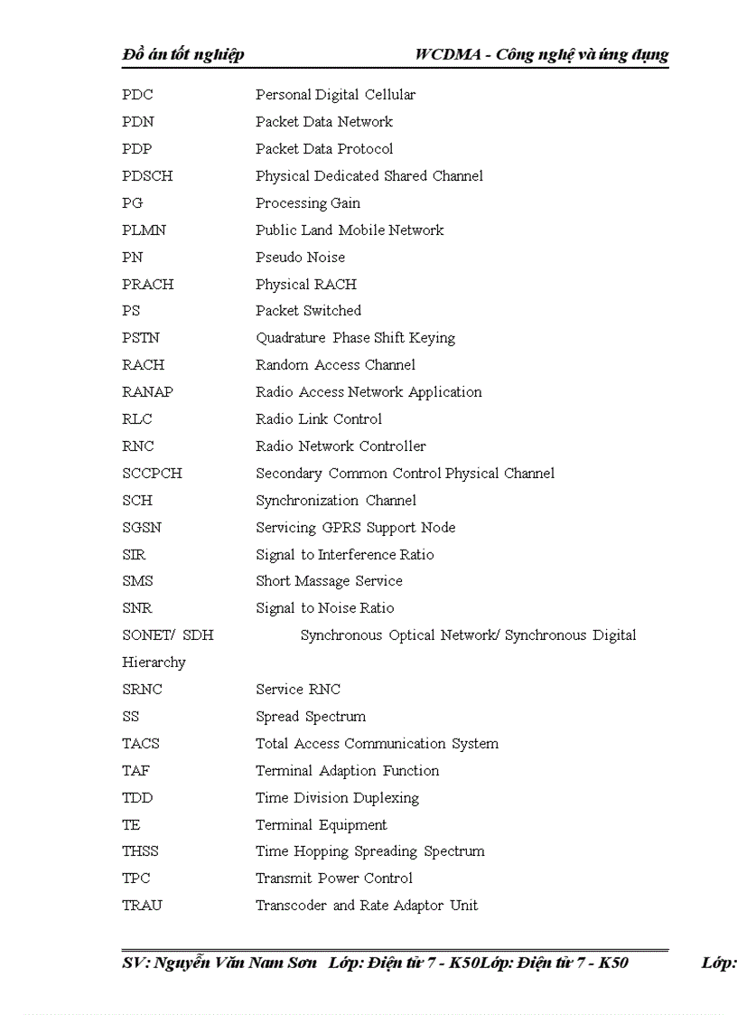 image for page WCDMA - Công nghệ và ứng dụng Đồ án tốt nghiệp WCDMA - Công nghệ và ứng dụng