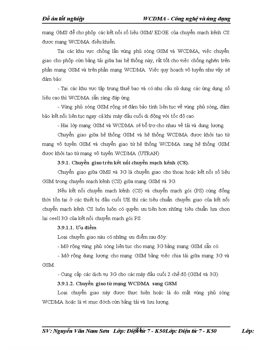 image for page WCDMA - Công nghệ và ứng dụng Đồ án tốt nghiệp WCDMA - Công nghệ và ứng dụng