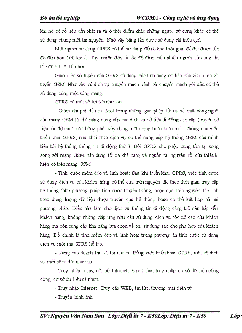 image for page WCDMA - Công nghệ và ứng dụng Đồ án tốt nghiệp WCDMA - Công nghệ và ứng dụng