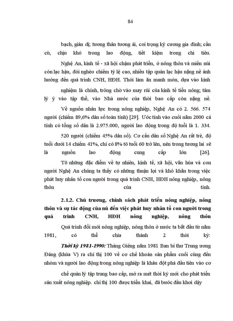 image for page Phát huy nhân tố con người trong quá trình công nghiệp hóa, hiện đại hóa nông nghiệp, nông thôn Nghệ An - thực trạng và giải pháp