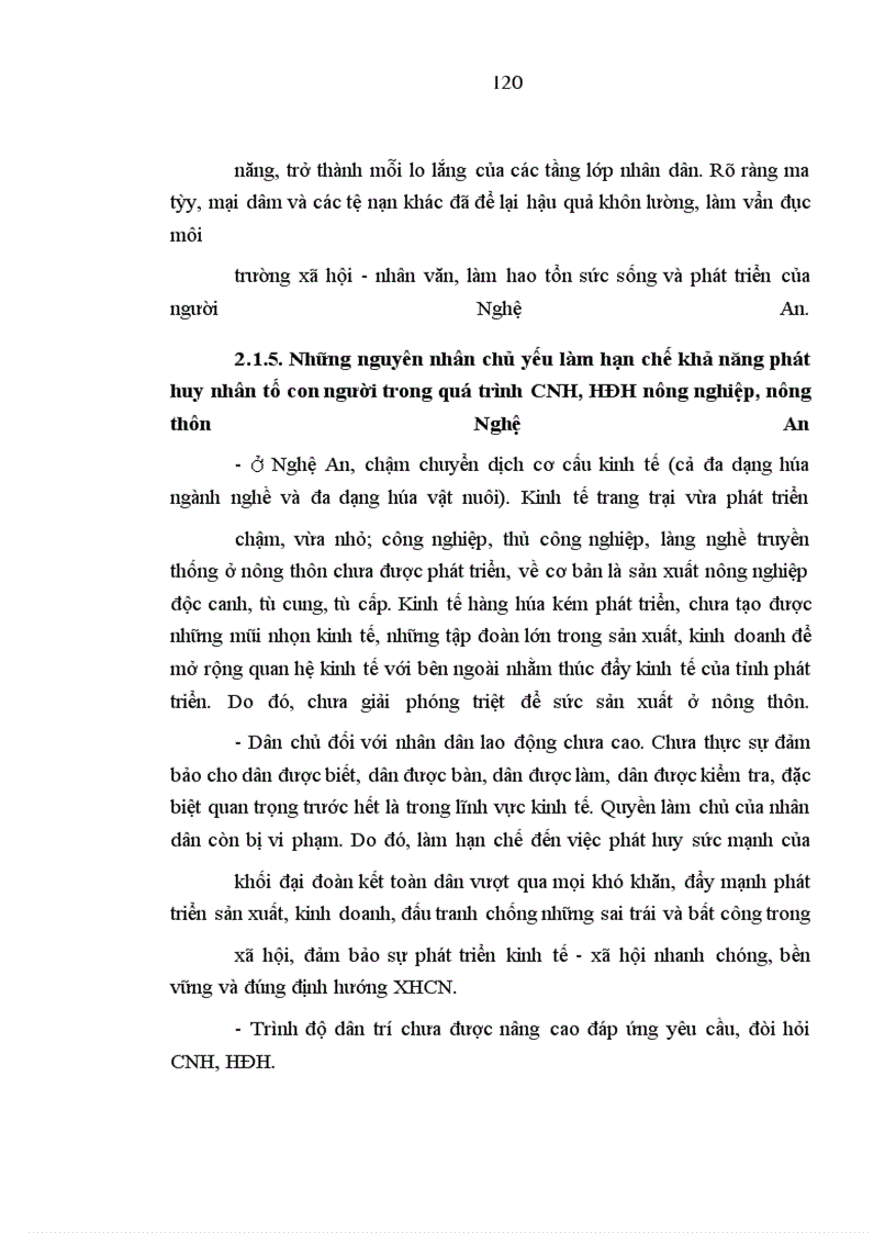 image for page Phát huy nhân tố con người trong quá trình công nghiệp hóa, hiện đại hóa nông nghiệp, nông thôn Nghệ An - thực trạng và giải pháp