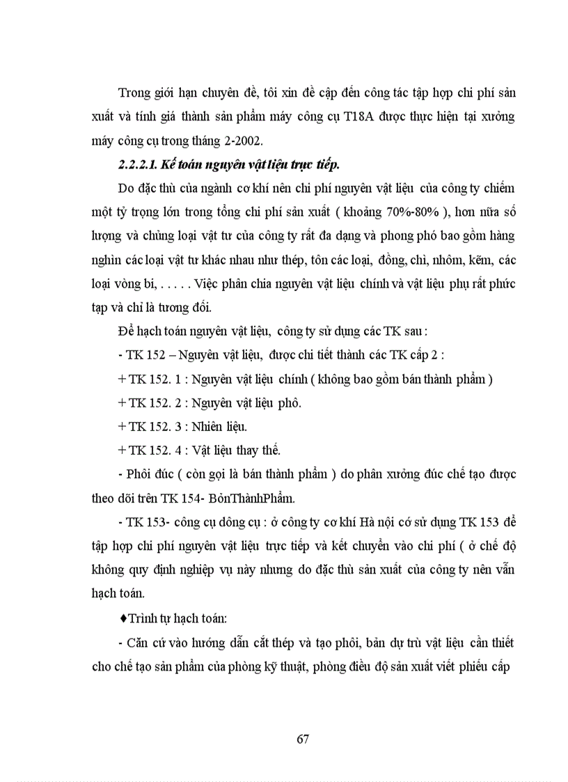 image for page Kế toàn chi phí sản xuất và tính giá thành sản phẩm tại Công ty Cơ Khí Hà Nội