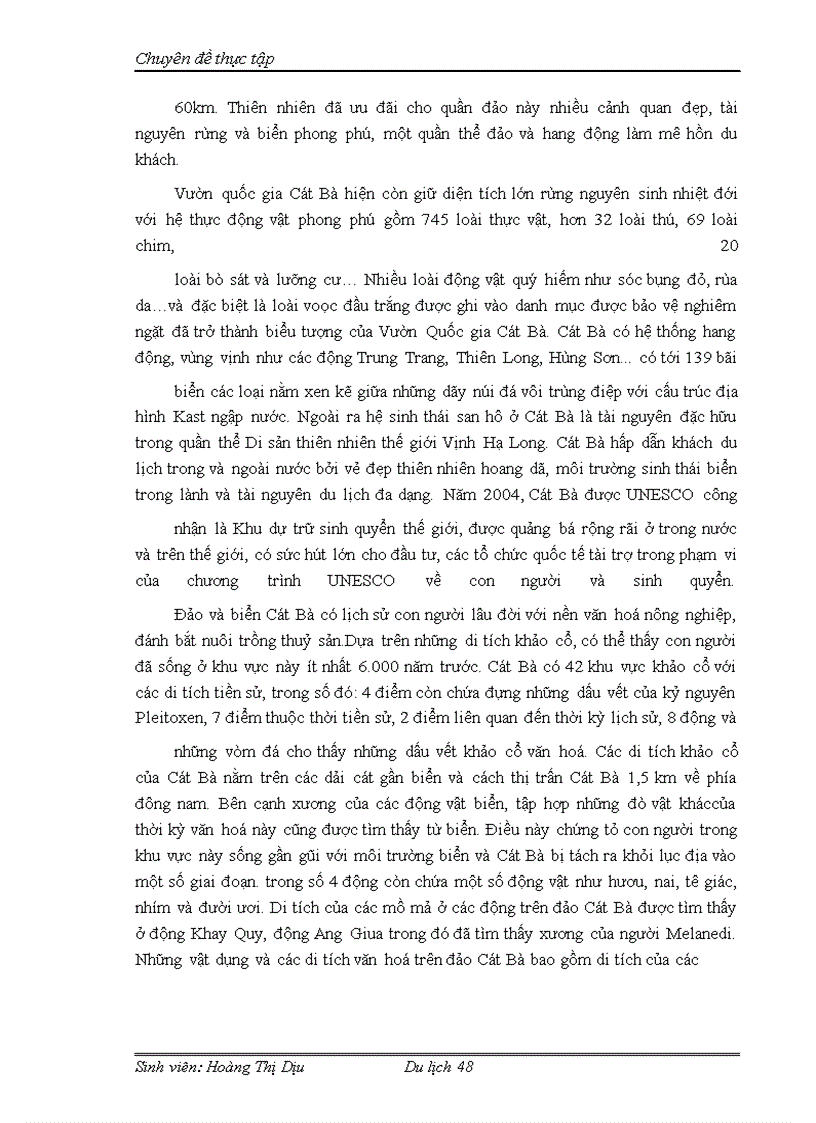image for page Phát triển du lịch sinh thái ở Cát Bà theo hướng phát triển du lịch bền vững