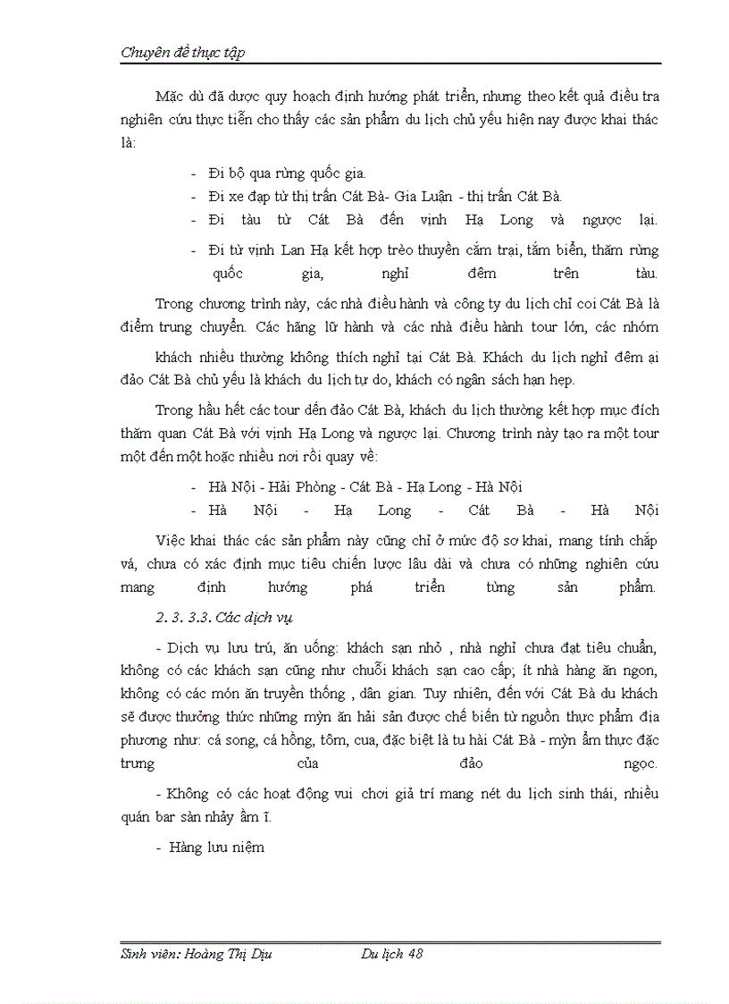 image for page Phát triển du lịch sinh thái ở Cát Bà theo hướng phát triển du lịch bền vững