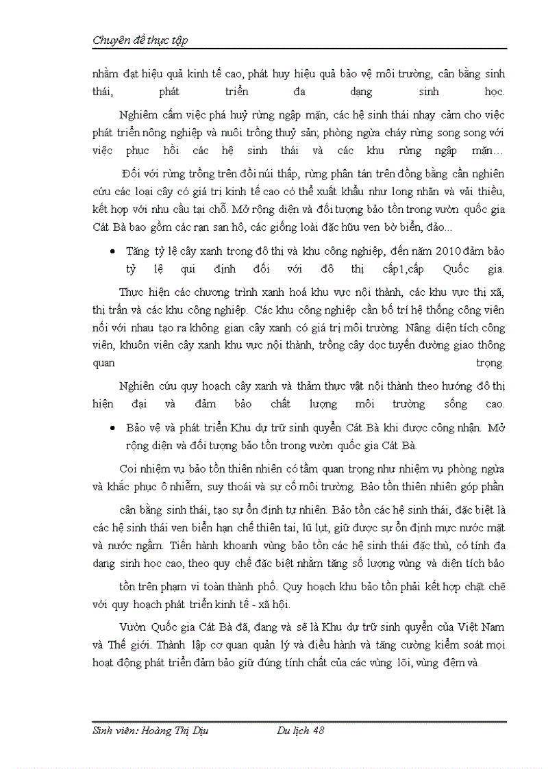 image for page Phát triển du lịch sinh thái ở Cát Bà theo hướng phát triển du lịch bền vững