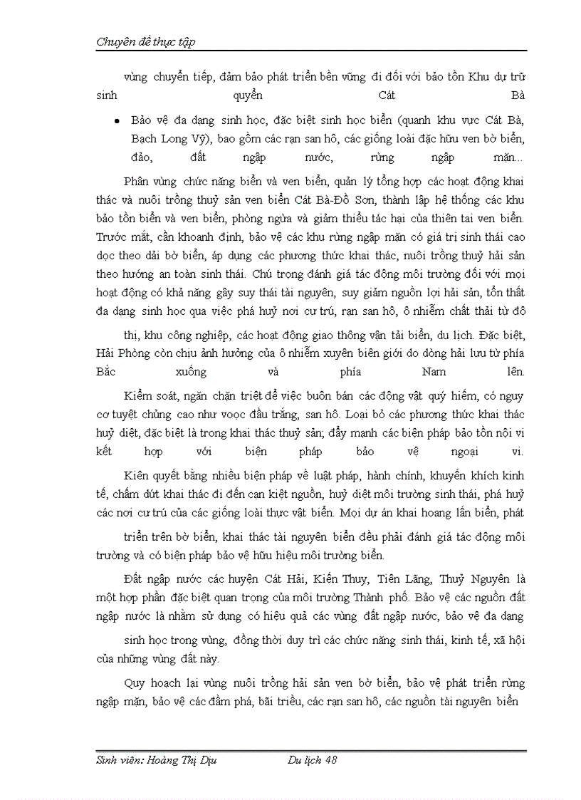 image for page Phát triển du lịch sinh thái ở Cát Bà theo hướng phát triển du lịch bền vững