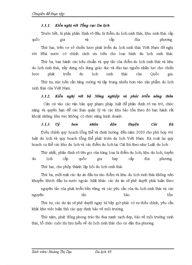 image for page Phát triển du lịch sinh thái ở Cát Bà theo hướng phát triển du lịch bền vững