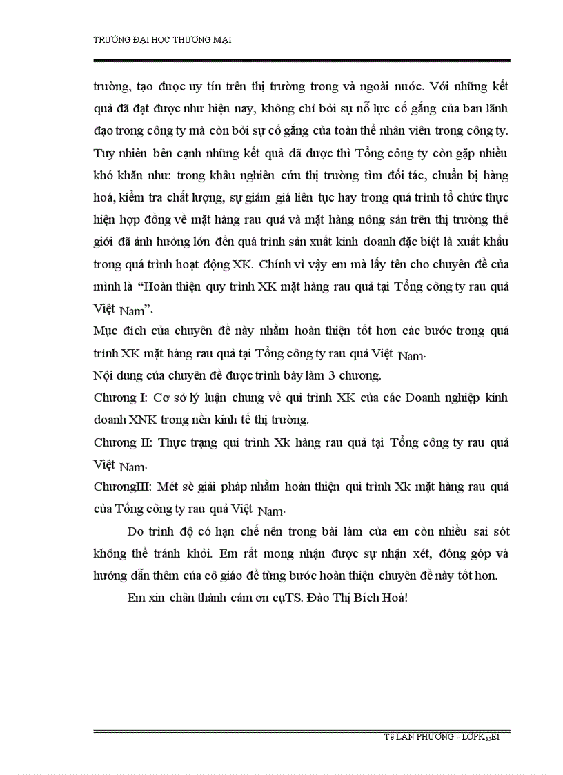 image for page Hoàn thiện quy trình XK mặt hàng rau quả tại Tổng công ty rau quả Việt Nam