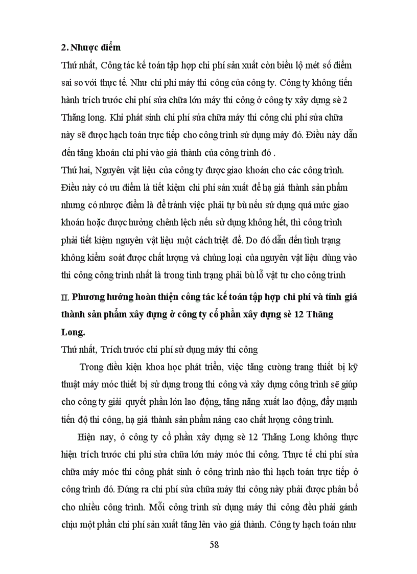 image for page Tổ chức công tác kế toán tập hợp chi phi sản xuất và tính giá thành sản phẩm ở công ty cổ phần xây dựng số 12 Thăng Long