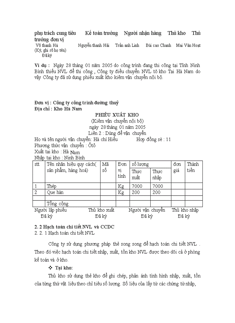 image for page Đánh giá công tác kế toán nguyên vật liệu và công cụ dụng cụ tại Công ty công trình đường thủy