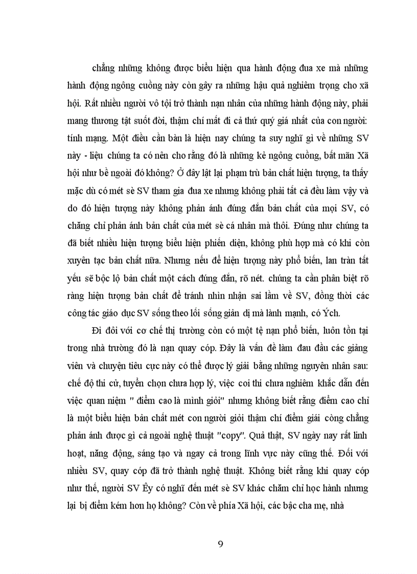 image for page Dùng cặp phạm trù bản chất - hiện tượng phân tích lối sống của SVVN hiện nay.
