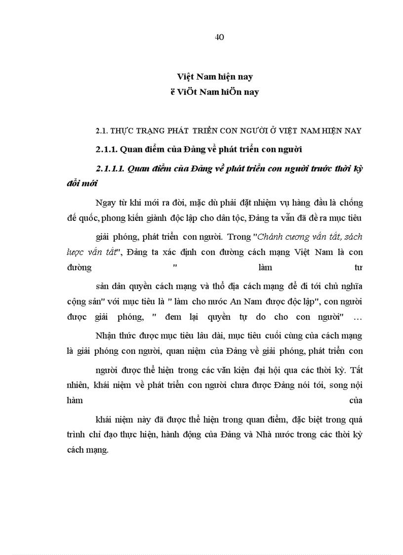 image for page Một số quan điểm cơ bản về phát triển con ngơời và thực trạng phát triển con ngơời ở Việt Nam hiện nay
