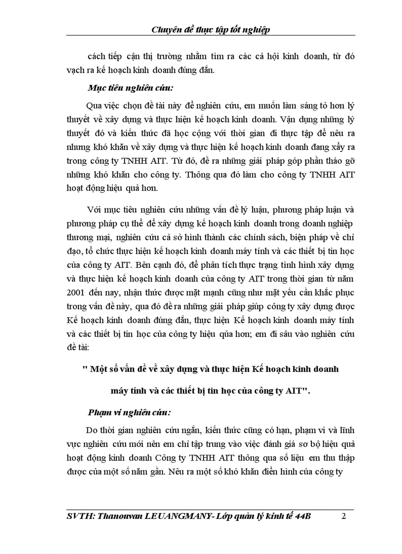 image for page Một số vấn đề về xây dựng và thực hiện Kế hoạch kinh doanh máy tính và các thiết bị tin học của công ty AIT