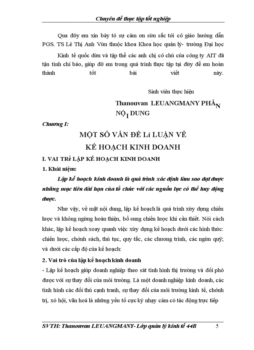 image for page Một số vấn đề về xây dựng và thực hiện Kế hoạch kinh doanh máy tính và các thiết bị tin học của công ty AIT