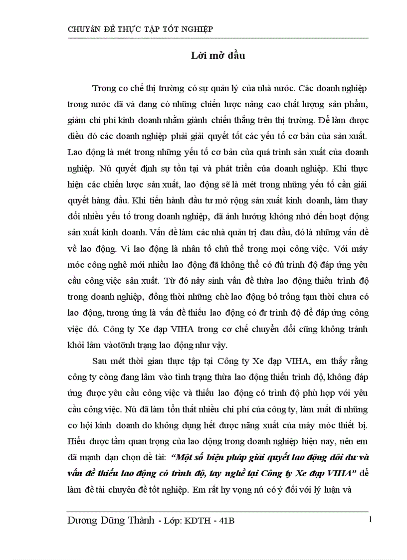image for page Một số biện pháp giải quyết lao động dôi dư và vấn đề thiếu lao động có trình độ, tay nghề tại Công ty Xe đạp VIHA