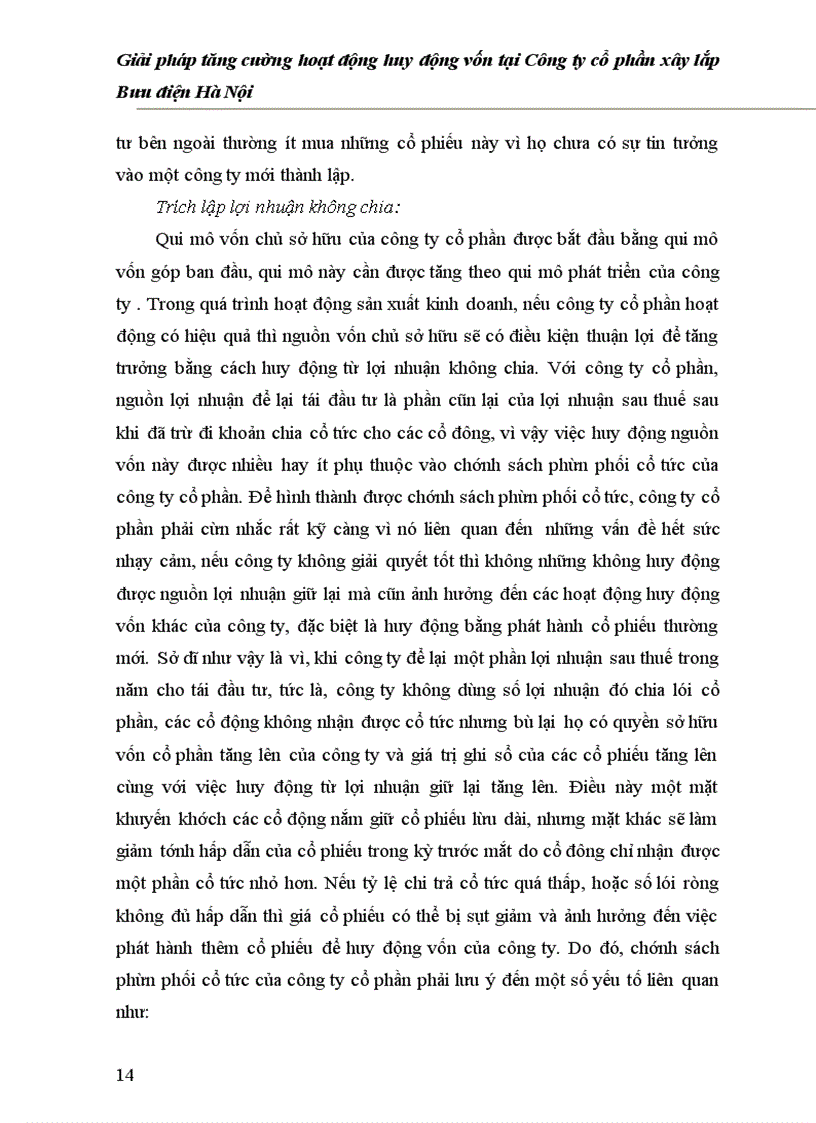 image for page Giải pháp tăng cường hoạt động huy động vốn tại Công ty cổ phần xây lắp Bưu điện Hà Nội