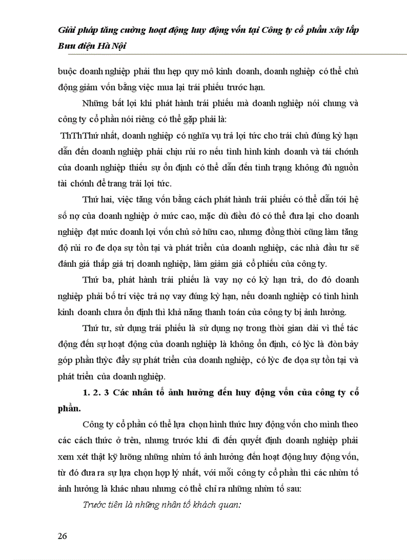 image for page Giải pháp tăng cường hoạt động huy động vốn tại Công ty cổ phần xây lắp Bưu điện Hà Nội