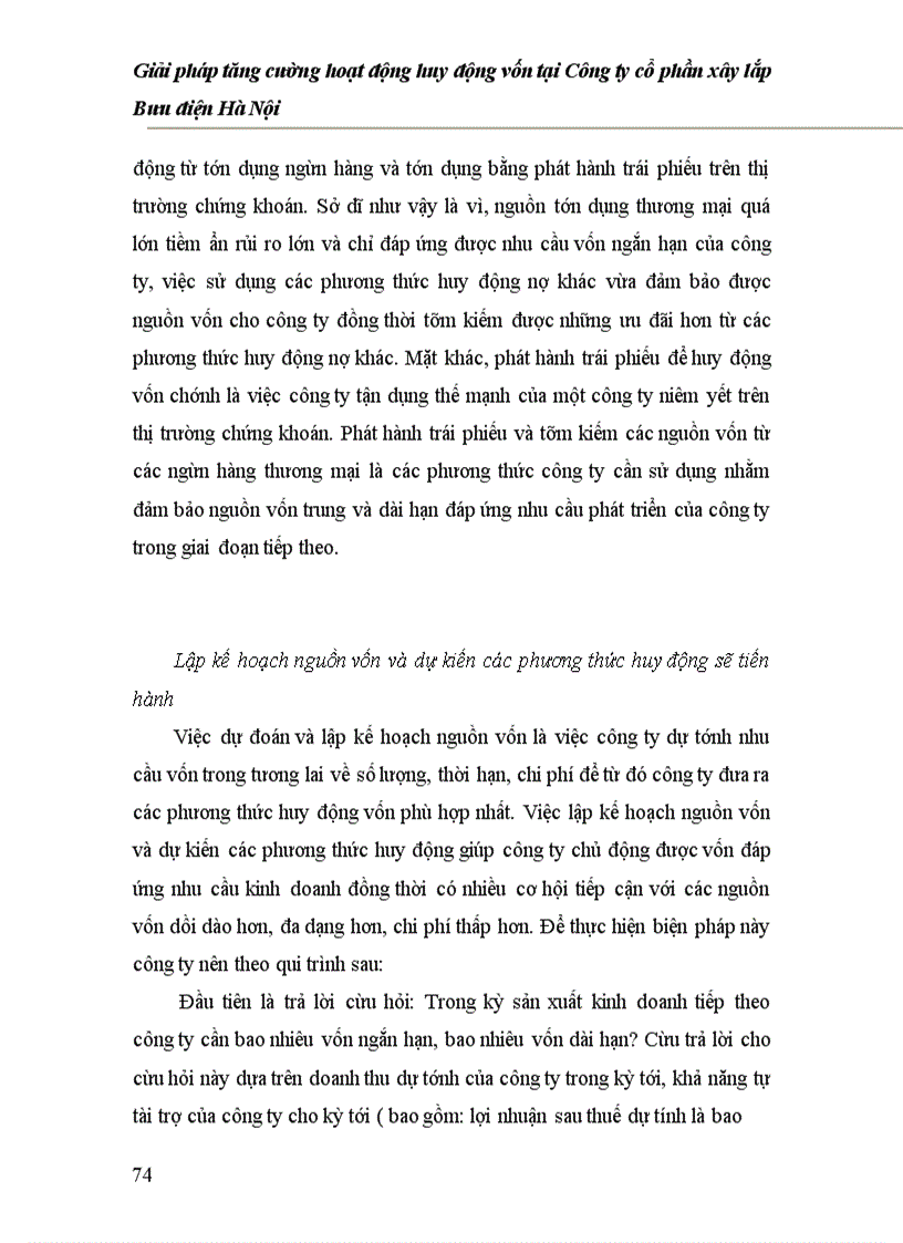 image for page Giải pháp tăng cường hoạt động huy động vốn tại Công ty cổ phần xây lắp Bưu điện Hà Nội