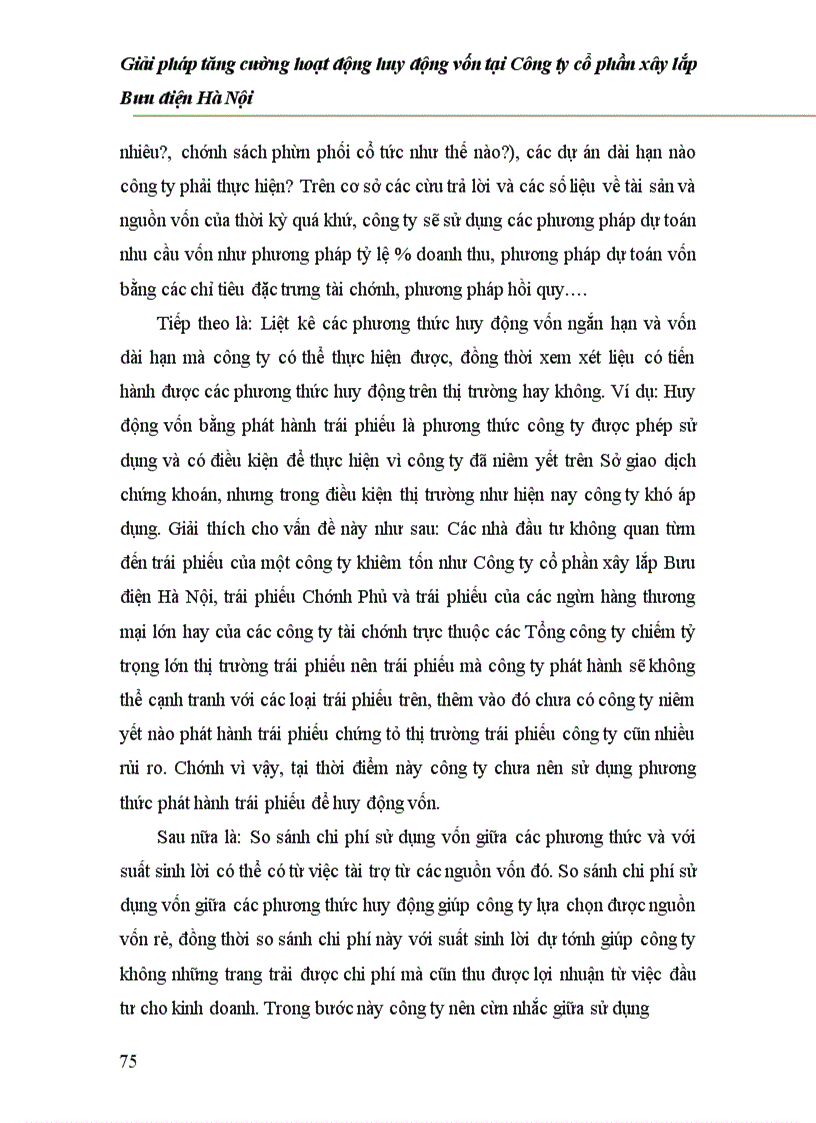 image for page Giải pháp tăng cường hoạt động huy động vốn tại Công ty cổ phần xây lắp Bưu điện Hà Nội